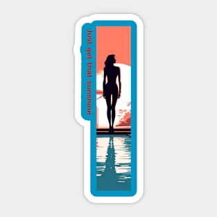 get that sunshine, swimming pool lifestyle v5 Sticker